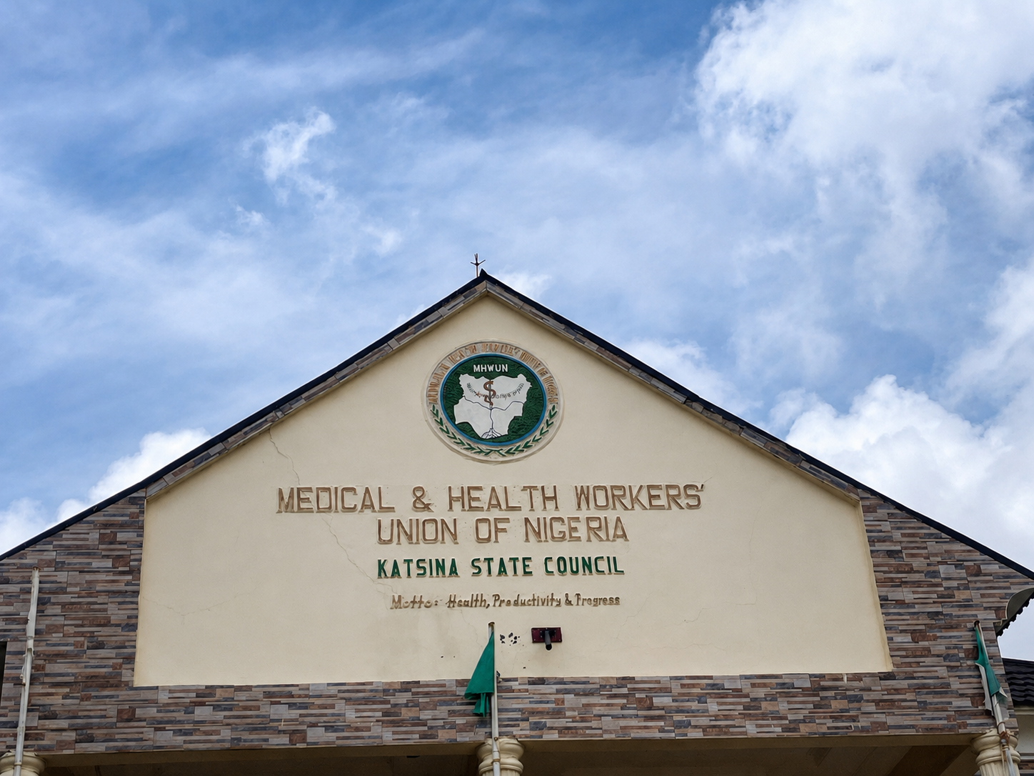 MHWUN building facade and council sign