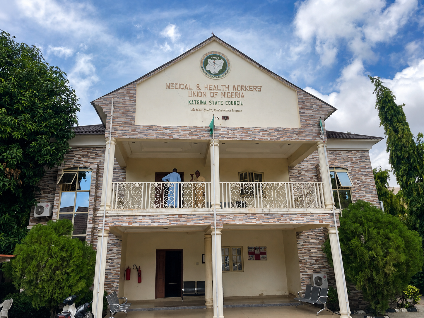 MHWUN secretariat signboard and entry view